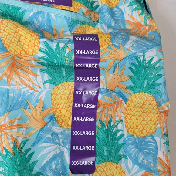 Mens Pineapple Tropical Swim Trunks Resort Beach Board Shorts XX Large - Picture 7 of 8